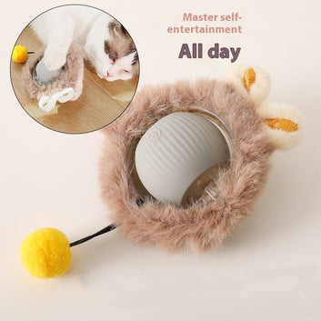 Cat Self-Hi Rolling Ball Toy – Interactive Plush & Motion Ball for Cats