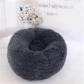 Round Fluffy Pet Nest Mattress – Cosy Bed for Cats & Small Dogs
