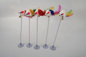 Swinging Mouse Toy -  with Bell Sound, Interactive Cat Toy