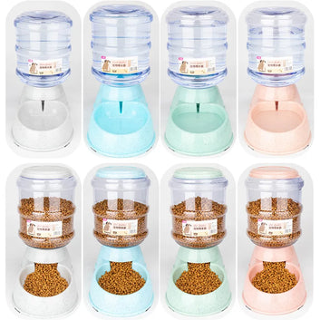 Large Capacity Pet Feeder Bowl – Automatic Food & Water Dispenser for Dogs & Cats