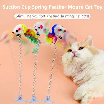 Swinging Mouse Toy -  with Bell Sound, Interactive Cat Toy