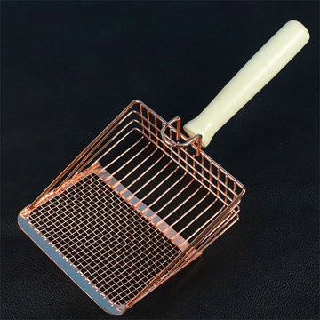 Cat Litter Shovel Stainless Steel Wooden Handle