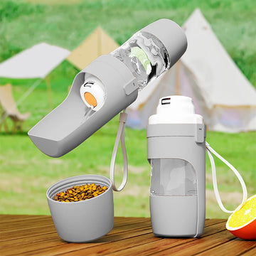 Compact Pet Water & Food Container – Portable Travel Bottle for Dogs & Cats