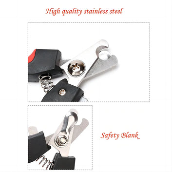 Stainless Steel Pet Nail Clippers – Professional Sickle Blade for Dogs & Cats