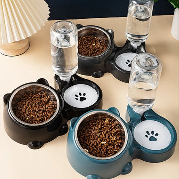 Automatic Pet Feeder & Water Dispenser – Integrated 2-in-1 Feeding System