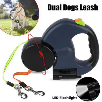 360° Retractable Dog Leash – Anti-Tangle Extending Lead for Dogs